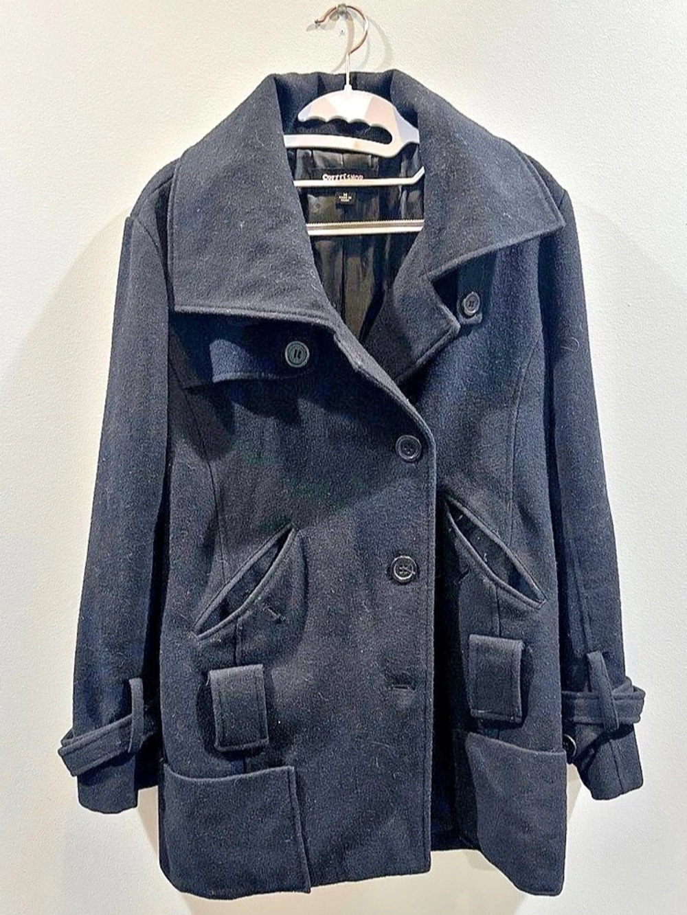 CoffeeShop Black Pea Coat